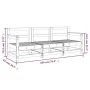 Juego de muebles de jardín 3 pzas madera de pino impregnada de , Sofás modulares de exterior - Ref: Foro24-825533, Precio: 16...