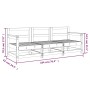 Juego de muebles de jardín 3 pzas madera de pino impregnada de , Sofás modulares de exterior - Ref: Foro24-825533, Precio: 17...