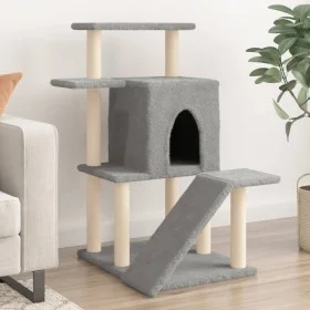 Rascador para gatos con postes de sisal gris claro 97 cm de , Mobiliario para gatos - Ref: Foro24-172098, Precio: 52,86 €, De...