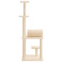 Rascador para gatos con postes de sisal color crema 136 cm de , Mobiliario para gatos - Ref: Foro24-172091, Precio: 48,74 €, ...