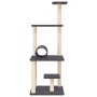Rascador para gatos con postes de sisal gris oscuro 136 cm de , Mobiliario para gatos - Ref: Foro24-172093, Precio: 49,03 €, ...