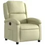 Sillón reclinable de cuero auténtico crema de , Sillones - Ref: Foro24-371791, Precio: 307,84 €, Descuento: %