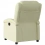 Sillón reclinable de cuero auténtico crema de , Sillones - Ref: Foro24-371791, Precio: 307,84 €, Descuento: %