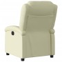 Sillón reclinable de cuero auténtico crema de , Sillones - Ref: Foro24-371791, Precio: 336,13 €, Descuento: %