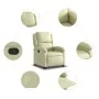Sillón reclinable de cuero auténtico crema de , Sillones - Ref: Foro24-371791, Precio: 307,84 €, Descuento: %