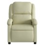 Sillón reclinable de cuero auténtico crema de , Sillones - Ref: Foro24-371791, Precio: 336,13 €, Descuento: %
