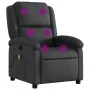 Sillón reclinable de masaje cuero auténtico negro de , Sillones - Ref: Foro24-371793, Precio: 307,11 €, Descuento: %