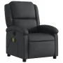 Sillón reclinable de masaje cuero auténtico negro de , Sillones - Ref: Foro24-371793, Precio: 307,11 €, Descuento: %