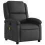 Sillón reclinable de masaje cuero auténtico negro de , Sillones - Ref: Foro24-371793, Precio: 312,49 €, Descuento: %