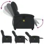 Sillón reclinable de masaje cuero auténtico negro de , Sillones - Ref: Foro24-371793, Precio: 307,11 €, Descuento: %