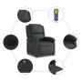 Sillón reclinable de masaje cuero auténtico negro de , Sillones - Ref: Foro24-371793, Precio: 307,11 €, Descuento: %