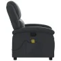 Sillón reclinable de masaje cuero auténtico negro de , Sillones - Ref: Foro24-371793, Precio: 307,11 €, Descuento: %