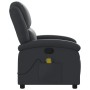 Sillón reclinable de masaje cuero auténtico negro de , Sillones - Ref: Foro24-371793, Precio: 312,49 €, Descuento: %