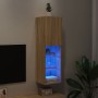 Mueble para TV con luces LED roble Sonoma 30,5x30x102 cm de , Muebles TV - Ref: Foro24-837019, Precio: 56,81 €, Descuento: %