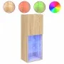 Mueble para TV con luces LED roble Sonoma 40,5x30x102 cm de , Muebles TV - Ref: Foro24-837059, Precio: 55,41 €, Descuento: %