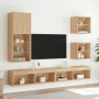 Mueble para TV con luces LED roble Sonoma 40,5x30x102 cm de , Muebles TV - Ref: Foro24-837059, Precio: 57,49 €, Descuento: %