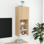 Mueble para TV con luces LED roble Sonoma 40,5x30x102 cm de , Muebles TV - Ref: Foro24-837059, Precio: 57,49 €, Descuento: %