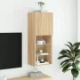 Mueble para TV con luces LED roble Sonoma 40,5x30x102 cm de , Muebles TV - Ref: Foro24-837059, Precio: 55,41 €, Descuento: %