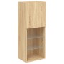 Mueble para TV con luces LED roble Sonoma 40,5x30x102 cm de , Muebles TV - Ref: Foro24-837059, Precio: 57,49 €, Descuento: %