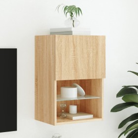 Mueble para TV con luces LED roble Sonoma 40,5x30x60 cm de , Muebles TV - Ref: Foro24-837033, Precio: 40,47 €, Descuento: %