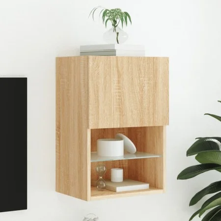 Mueble para TV con luces LED roble Sonoma 40,5x30x60 cm de , Muebles TV - Ref: Foro24-837033, Precio: 39,66 €, Descuento: %