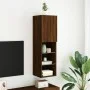 Mueble para TV con luces LED roble marrón 30,5x30x102 cm de , Muebles TV - Ref: Foro24-837027, Precio: 59,96 €, Descuento: %