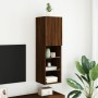 Mueble para TV con luces LED roble marrón 30,5x30x102 cm de , Muebles TV - Ref: Foro24-837027, Precio: 60,89 €, Descuento: %