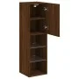 Mueble para TV con luces LED roble marrón 30,5x30x102 cm de , Muebles TV - Ref: Foro24-837027, Precio: 59,96 €, Descuento: %