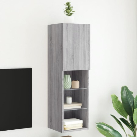 Mueble para TV con luces LED gris Sonoma 30,5x30x102 cm de , Muebles TV - Ref: Foro24-837025, Precio: 64,40 €, Descuento: %