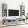 Mueble para TV con luces LED gris Sonoma 30,5x30x102 cm de , Muebles TV - Ref: Foro24-837025, Precio: 64,40 €, Descuento: %