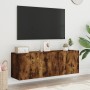 Muebles para TV de pared 2 unidades roble ahumado 60x30x41 cm de , Muebles TV - Ref: Foro24-836947, Precio: 63,51 €, Descuent...