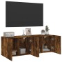 Muebles para TV de pared 2 unidades roble ahumado 60x30x41 cm de , Muebles TV - Ref: Foro24-836947, Precio: 63,51 €, Descuent...