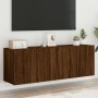 Muebles para TV de pared 2 unidades roble marrón 60x30x41 cm de , Muebles TV - Ref: Foro24-836951, Precio: 64,86 €, Descuento: %