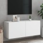 Mueble para TV de pared blanco 100x30x41 cm de , Muebles TV - Ref: Foro24-836966, Precio: 72,70 €, Descuento: %