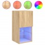 Mueble para TV con luces LED roble Sonoma 30,5x30x60 cm de , Muebles TV - Ref: Foro24-836991, Precio: 41,84 €, Descuento: %