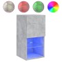 Mueble para TV con luces LED gris hormigón 30,5x30x60 cm de , Muebles TV - Ref: Foro24-836993, Precio: 44,64 €, Descuento: %