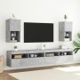 Mueble para TV con luces LED gris hormigón 30,5x30x60 cm de , Muebles TV - Ref: Foro24-836993, Precio: 44,64 €, Descuento: %