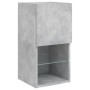 Mueble para TV con luces LED gris hormigón 30,5x30x60 cm de , Muebles TV - Ref: Foro24-836993, Precio: 44,64 €, Descuento: %