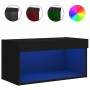 Mueble para TV con luces LED negro 60x30x30 cm de , Muebles TV - Ref: Foro24-837129, Precio: 45,23 €, Descuento: %