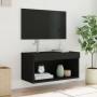 Mueble para TV con luces LED negro 60x30x30 cm de , Muebles TV - Ref: Foro24-837129, Precio: 45,23 €, Descuento: %