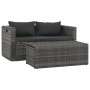 Set de salón para jardín 6 pzs y cojines ratán sintético gris de vidaXL, Conjuntos de jardín - Ref: Foro24-44722, Precio: 584...