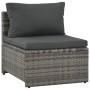 Set de salón para jardín 6 pzs y cojines ratán sintético gris de vidaXL, Conjuntos de jardín - Ref: Foro24-44722, Precio: 584...