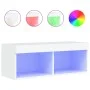 Mueble para TV con luces LED blanco 80x30x30 cm de , Muebles TV - Ref: Foro24-837141, Precio: 43,03 €, Descuento: %