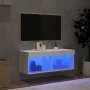 Mueble para TV con luces LED blanco 80x30x30 cm de , Muebles TV - Ref: Foro24-837141, Precio: 43,03 €, Descuento: %