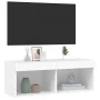 Mueble para TV con luces LED blanco 80x30x30 cm de , Muebles TV - Ref: Foro24-837141, Precio: 43,03 €, Descuento: %