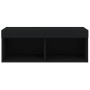 Mueble para TV con luces LED negro 80x30x30 cm de , Muebles TV - Ref: Foro24-837143, Precio: 45,81 €, Descuento: %