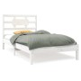 Estructura de cama madera maciza de pino blanco 100x200 cm de , Camas y somieres - Ref: Foro24-3105656, Precio: 104,17 €, Des...