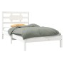 Estructura de cama madera maciza de pino blanco 100x200 cm de , Camas y somieres - Ref: Foro24-3105656, Precio: 104,17 €, Des...