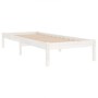 Estructura de cama madera maciza de pino blanco 100x200 cm de , Camas y somieres - Ref: Foro24-3105656, Precio: 104,17 €, Des...