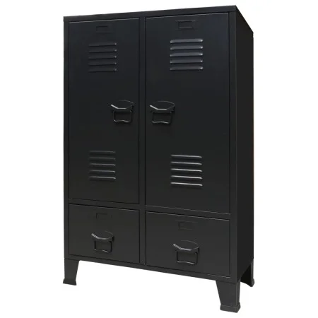 Armario metálico de estilo industrial 67x35x107 cm negro de vidaXL, Armarios roperos - Ref: Foro24-245960, Precio: 213,86 €, ...